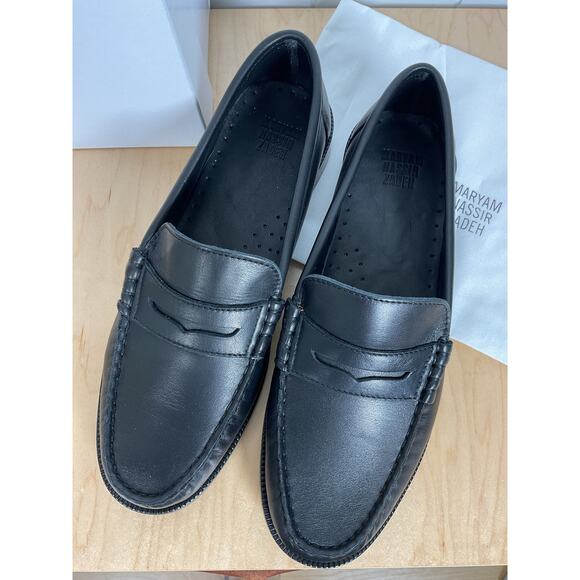 Maryum Nassir Zadeh Women's Alan Loafer Black Leather Size EU 41/10 - Picture 3 of 7